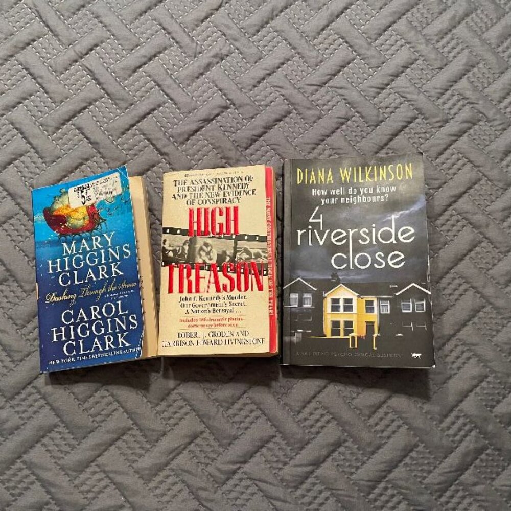 🤑🤑 ANY 3 LISTINGS FOR $10 - SET OF 3 BOOKS - JFK HIGH TREASON & MARY HIGGINS C